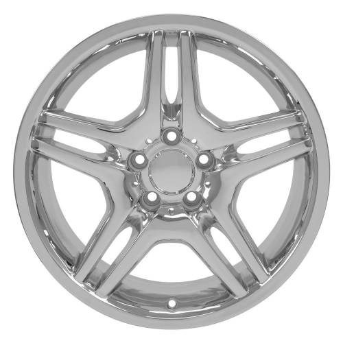 Performance Products® - Mercedes® Dual 5-Spoke AMG Replica Wheel, 18x9, Chrome, 1988-2005