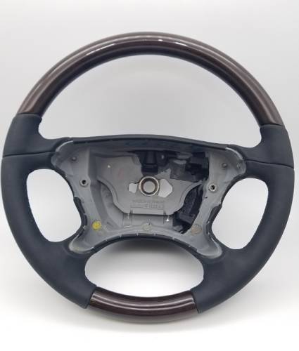 Performance Products® - Mercedes® Steering Wheel, Classic Style, Laurelwood & Black Leather, CLS550/CLS500, 2006-2008