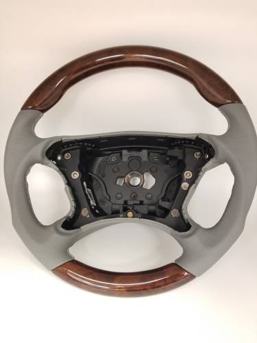 Performance Products® - Mercedes® Steering Wheel, Sports Style, MB Tiptronic, Burlwood & Alpaca Grey Leather, CLK500, 2005-2006 (209)