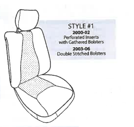 Performance Products® - Mercedes® Front Leather Seat Covers with Headrest/Armrest/Rear Panels, Sedan, 2000-2006 (220)