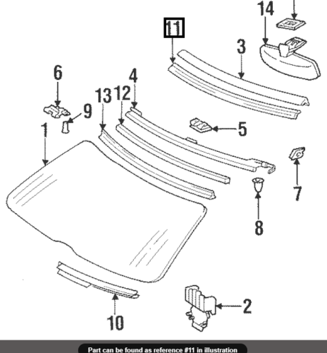 GENUINE MERCEDES - Mercedes® Upper Windshield Molding, 1990-2002 (129)