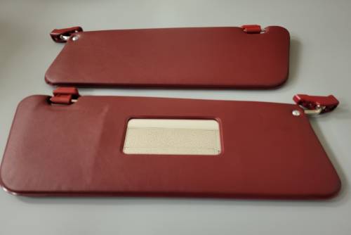 Performance Products - Mercedes® Sun Visor Complete Set Assembled, Burgundy,1973-1989 (107)