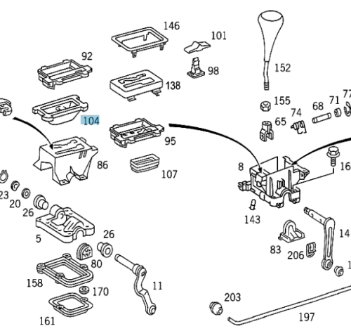 GENUINE MERCEDES - Mercedes® Shifter Rubber Boot, Under Shift Gate (126)