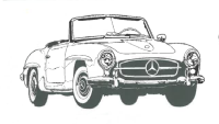 Performance Products® - Mercedes® Convertible Soft Top, 190SL Roadster, 1955-1963 (121)