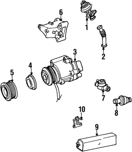 GENUINE MERCEDES - Mercedes® EGR Valve, 1995 (124)