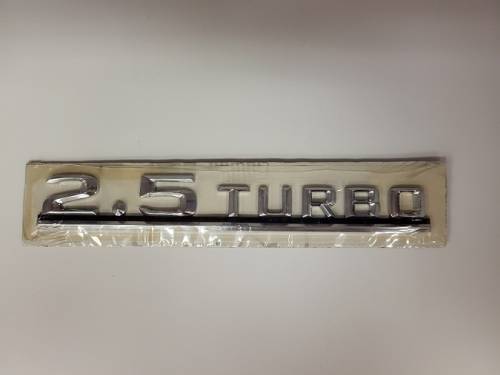 GENUINE MERCEDES - Mercedes® OEM "2.5 Turbo" Emblem,Silver,1987-1993 (124/201)
