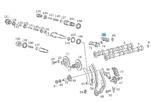 GENUINE MERCEDES - Mercedes® Cylinder Head Slide Rail, 1986-1987 (201)