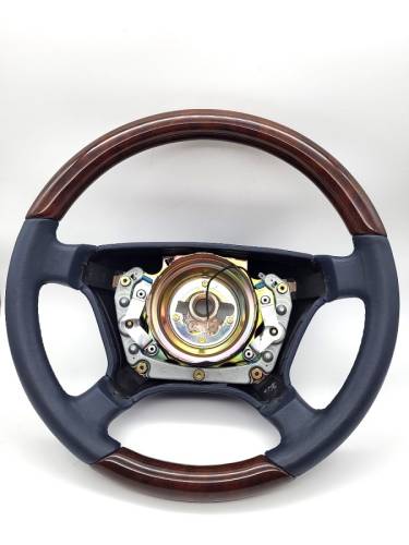 Performance Products® - Mercedes® Steering Wheel, Classic Style, Burlwood & Blue Leather, Until 10/1993 (140)