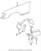 GENUINE MERCEDES - Mercedes® Front Right Fender, 1992-1999 (140)