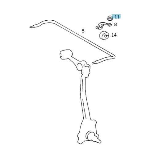 GENUINE MERCEDES - Mercedes® Torsion Bar to Frame Nut