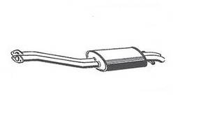 Performance Products® - Mercedes® Exhaust Muffler, 1986-1989 (107)