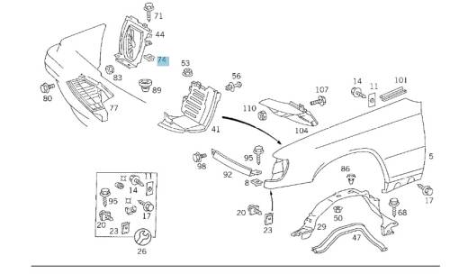 GENUINE MERCEDES - Mercedes® Hardware, Panel Clip, 002-994-61-45
