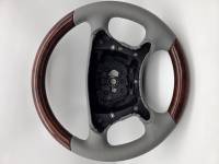 Performance Products® - Mercedes® Steering Wheel, Classic Style, Leather, Burlwood & Alpaca Grey, 2003-2008 (209)