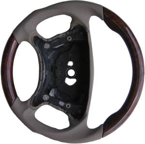 Mercedes® Steering Wheel, Sports Style, Burlwood & Black Pearl Leather, Tiptronic, SL55 AMG, 2007-2008 (230)