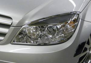 Mercedes® Headlight Trim Rings, Chrome 2008-2011 (204)
