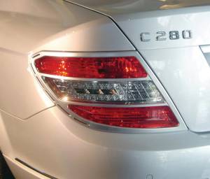 Mercedes® Tail Light Rings, Chrome, 2008-2010