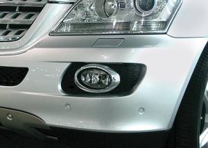 Mercedes® Fog Light Rings, Oval, Chrome, 2006-2007 (164)