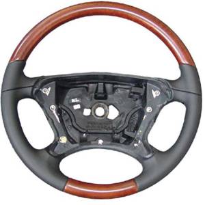 Mercedes® Steering Wheel, Classic Style, Matt Burlwood & Black Leather, CLS550/CLS500, 2006-2008 (219)