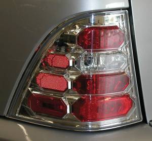 Mercedes® LED Tail Lights, Clear, Pair, 1998-2005 (163)