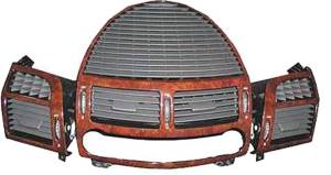Mercedes® Front Air Vent Covers, Burlwood, 3-Pieces, 2005-2007 (211)
