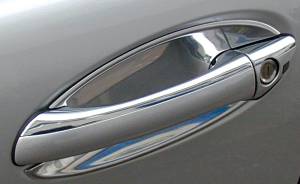 Mercedes® Chrome Door Handle Shells, 4-Piece Set For Sedans, 2-Piece Kit For Coupes, 1998-2003 (208)