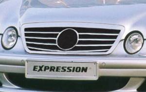 Mercedes® Grille,CL Style,For Stock Hood, 1998-2003 (208)