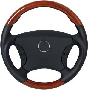 Mercedes® Steering Wheel, Ergonomic Style, Calyptus & Ash Leather, S430, 2000-2002 (220)