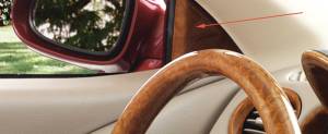Mercedes® Mirror Triangle, 2-Piece,Burlwood, 2003-2008 (230)