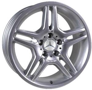 GENUINE MERCEDES - Mercedes® AMG® Silver Wheel, 18" x 7.5", Split Five-Spoke, 2006-2009 - Image 1