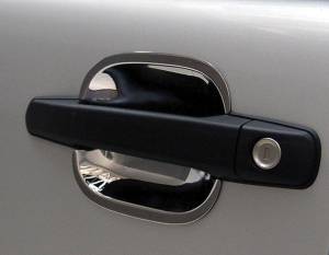 Mercedes® Door Handle Cavities, 4-Piece Set, Chrome, 1994-2005 (163/202)