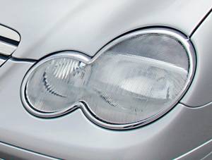 Mercedes® Chrome Headlight Rings, Coupe, 2001-2005 (203)