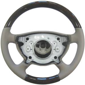 Mercedes® Steering Wheel, Classic Style, Burlwood & Stone Leather, E500/E320, 2003-2006 (211)