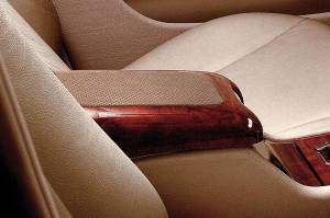 Mercedes® Center Armrest Cover, Burlwood & Oyster Leather, 1999-2002 (210)