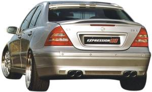 Mercedes® Rear Spoiler Lip With Central Grille For 2 Exhaust Pipes For Elegance and Avantgarde, 2001-2006 (203)