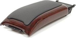 Mercedes® Center Console Armrest,Burlwood & Charcoal Leather, 1998-2003 (208)