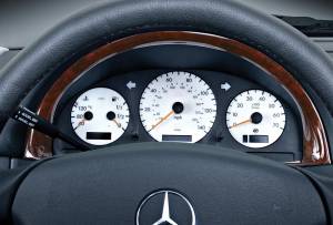Mercedes® Gauge Face Kit,White, 1991-1993 (129/140)