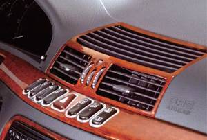 Mercedes® Front Air Vent Covers, 3-Piece, Eucalyptus, 2000-2006 (220)