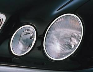 Mercedes® Chrome Headlight Rings Set, 1998-2003 (208)