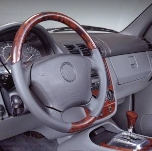 Mercedes® Steering Wheel, Classic Style, Burlwood & Anthracite Leather