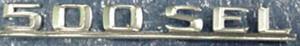 Mercedes® OEM "500SEL" Emblem, Silver, 1992-1993 (140)