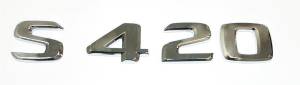 Mercedes® OEM "S420" Emblem, Silver, 1994-1999 (140)