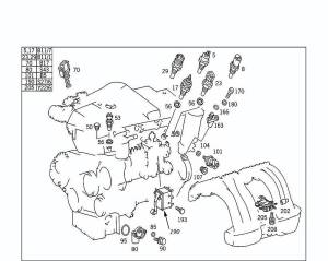Mercedes® Air Conditioning Manifold Pressure Switch, 1995 (124)