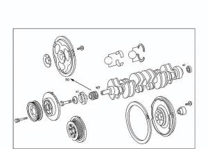 GENUINE MERCEDES - Mercedes® OEM Flywheel Ring Gear, 104-030-01-12, 1993-1999 (124) - Image 1