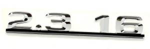 Mercedes® OEM Emblem,Script "2.3 16",Chrome,1986-1987 (201)