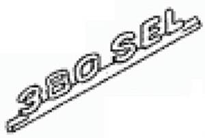 Mercedes® OEM "380SEL" Silver Emblem, 1981-1983 (126)
