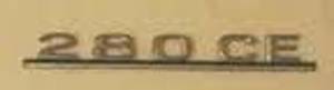 Mercedes® OEM "280CE" Silver Emblem, 1978-1981 (123)