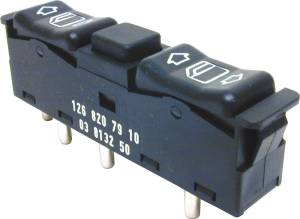 Mercedes® Center Console Window Switch, Left Front/Rear, With Lockout, 1984-1989
