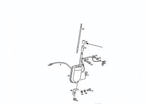 Mercedes® Antenna, Upper Grommet, 1984-1993, 201-827-01-98 (201)