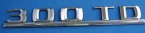 Mercedes® OEM "300TD" Emblem,Silver, 1987 (124)