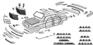 Mercedes® Bumper Assembly,Rear, 1986-1989 (124)